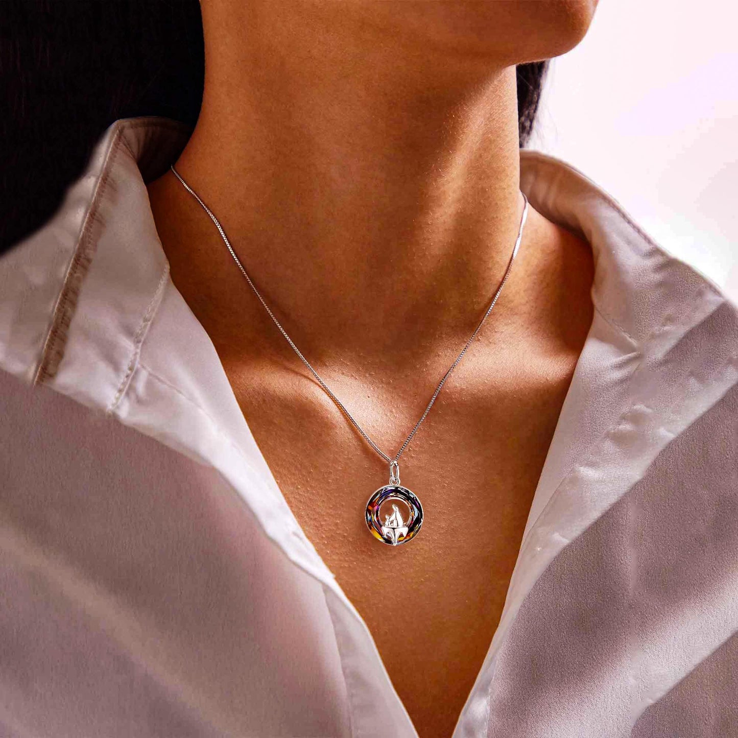S925 Mama Bear Crystal Necklace