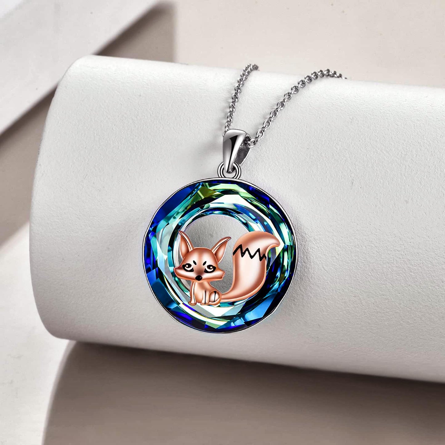S925 Fox Crystal Necklace