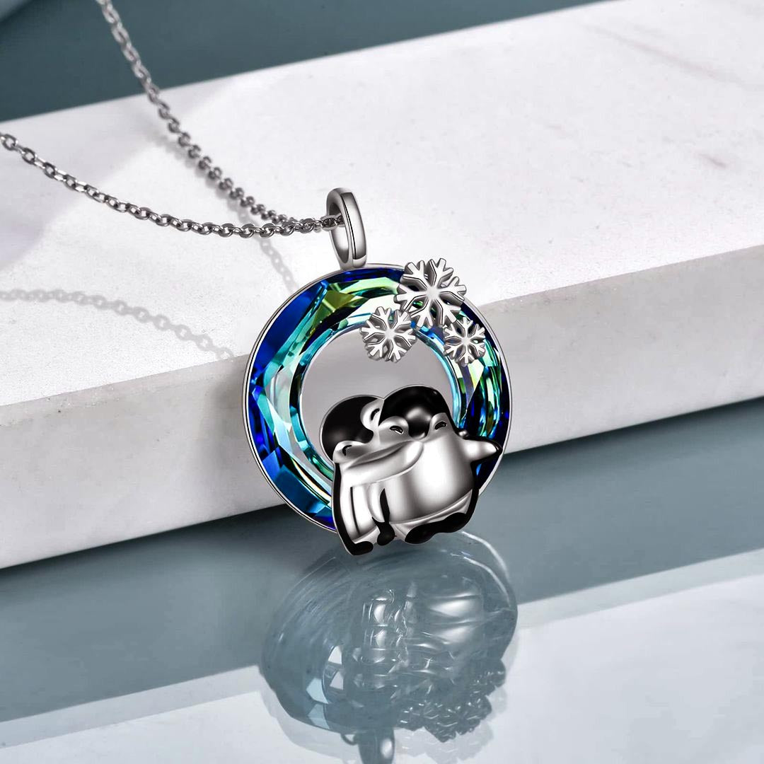 S925 Penguin Crystal Necklace