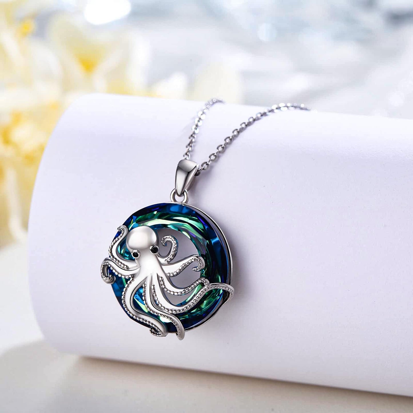 S925 Octopus Crystal Necklace
