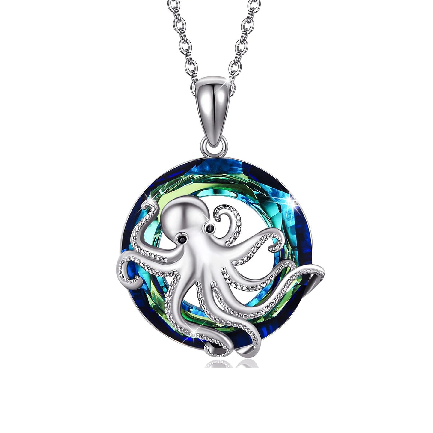 S925 Octopus Crystal Necklace