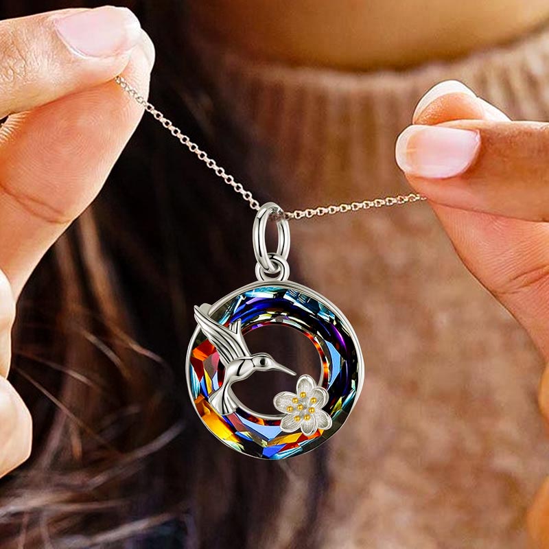 S925 Hummingbird Crystal Necklace