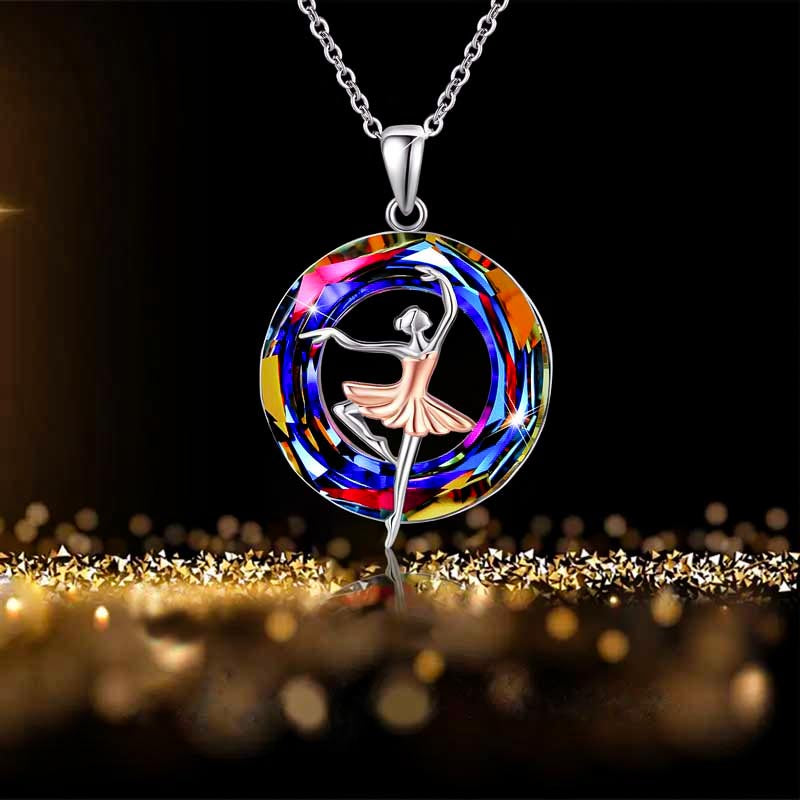S925 Dancer Crystal Necklace