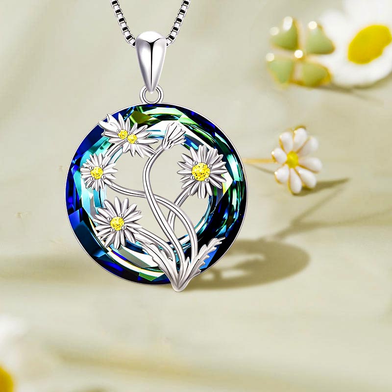 S925 Daisy Crystal Necklace