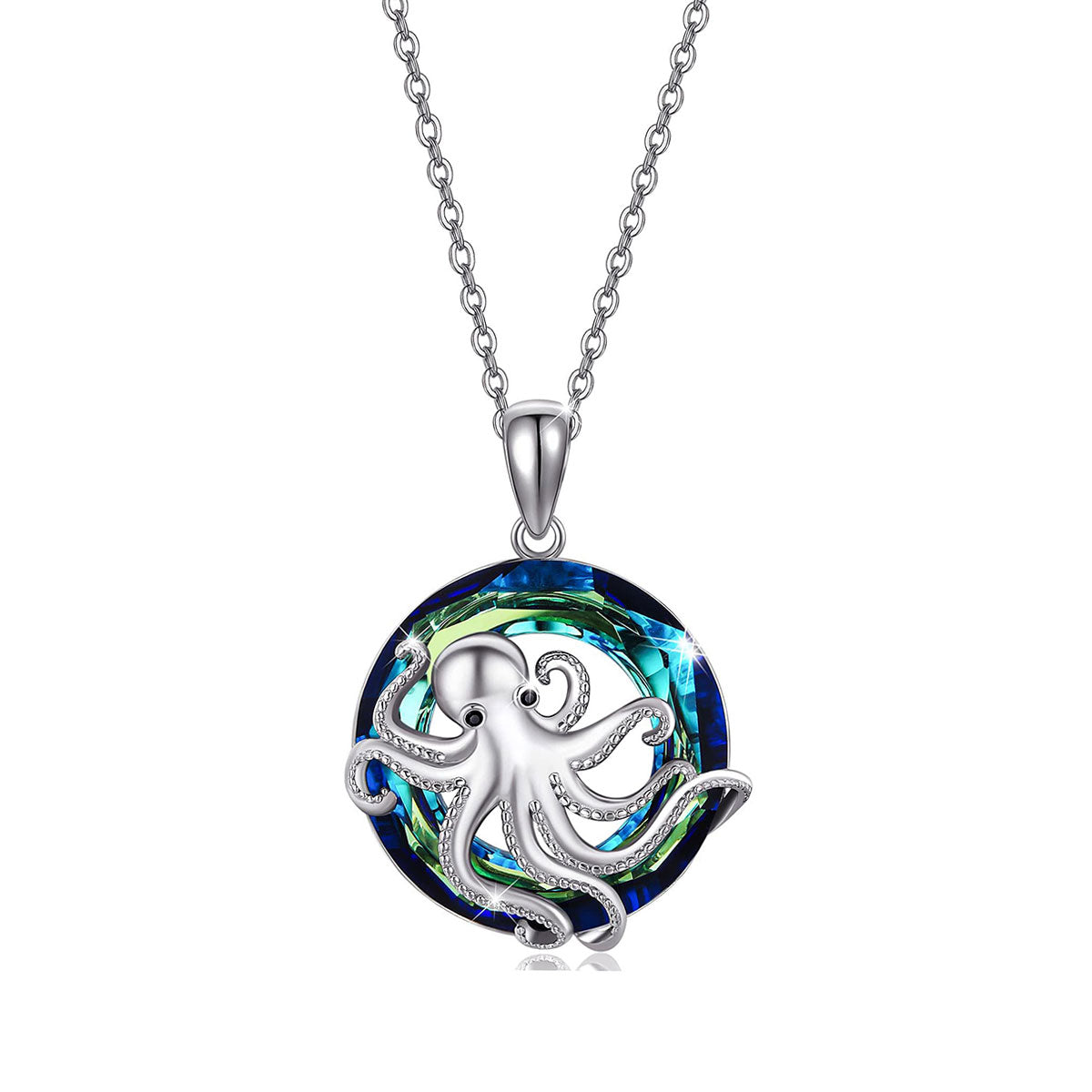 S925 Octopus Crystal Necklace