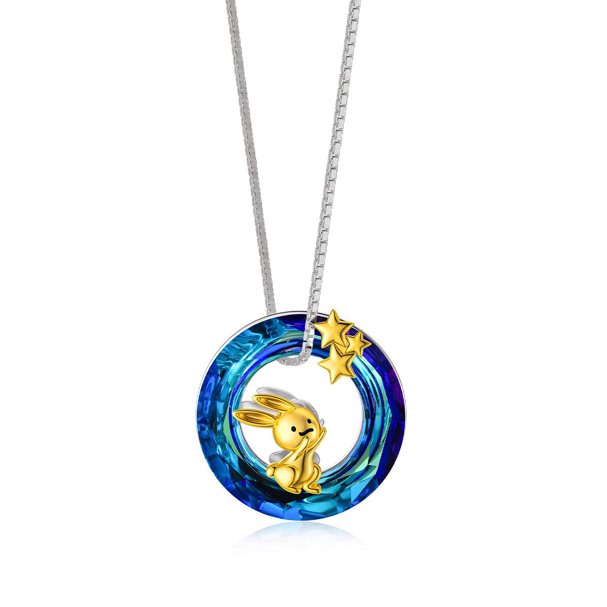 S925 Bunny Crystal Necklace