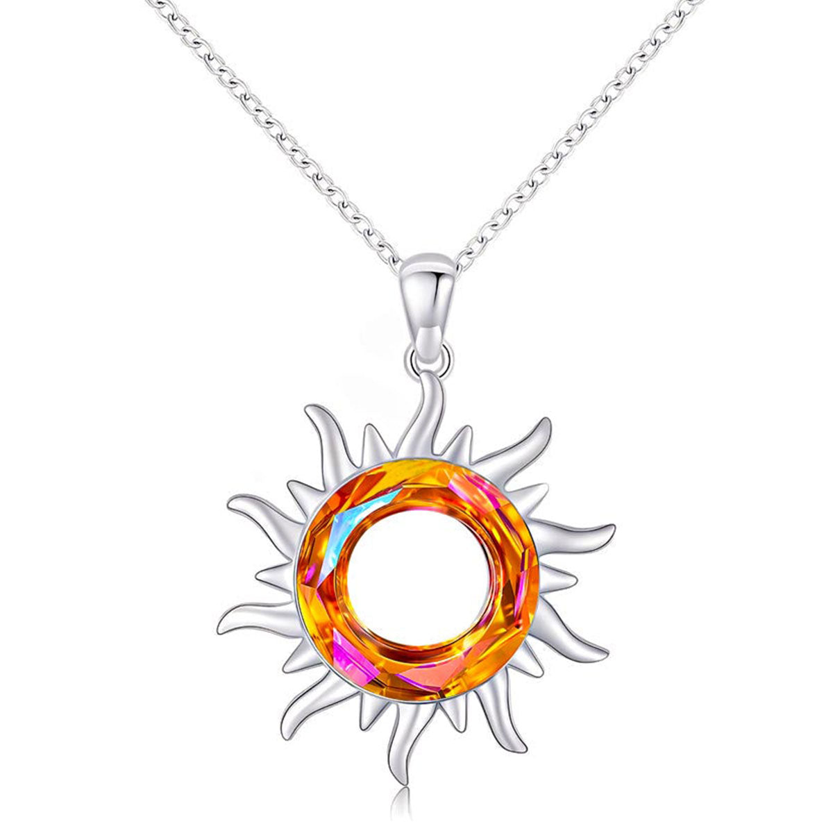S925 Sun Crystal Necklace