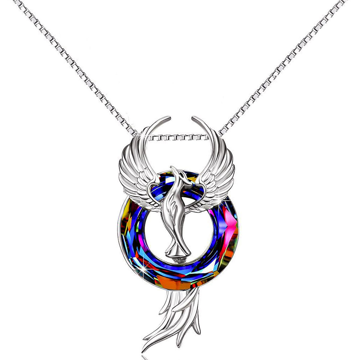 S925 Crystal Phoenix Necklace