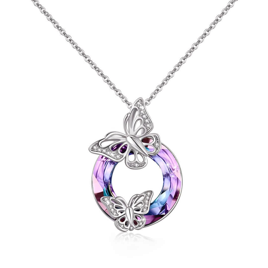 S925 Crystal Butterfly Necklace