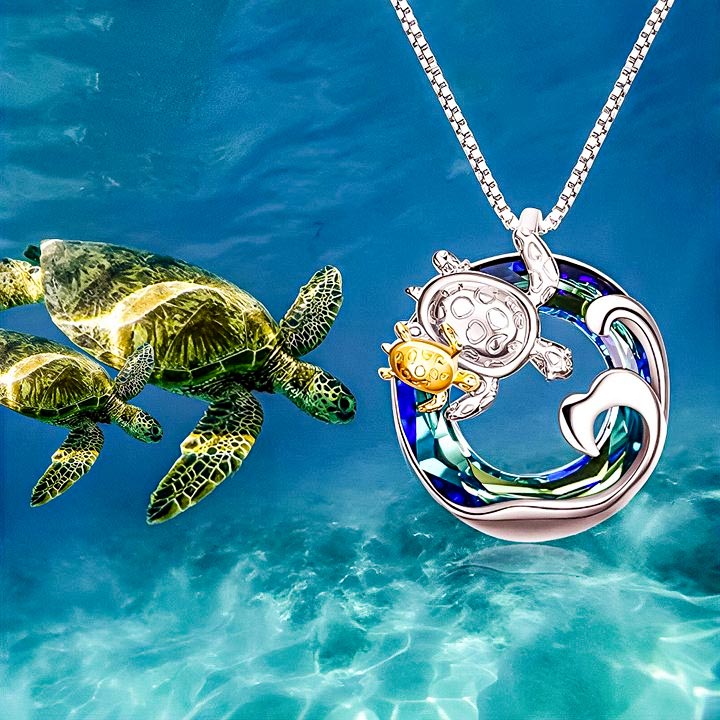 S925 Turtle Crystal Necklace