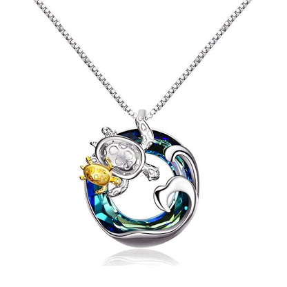 S925 Turtle Crystal Necklace