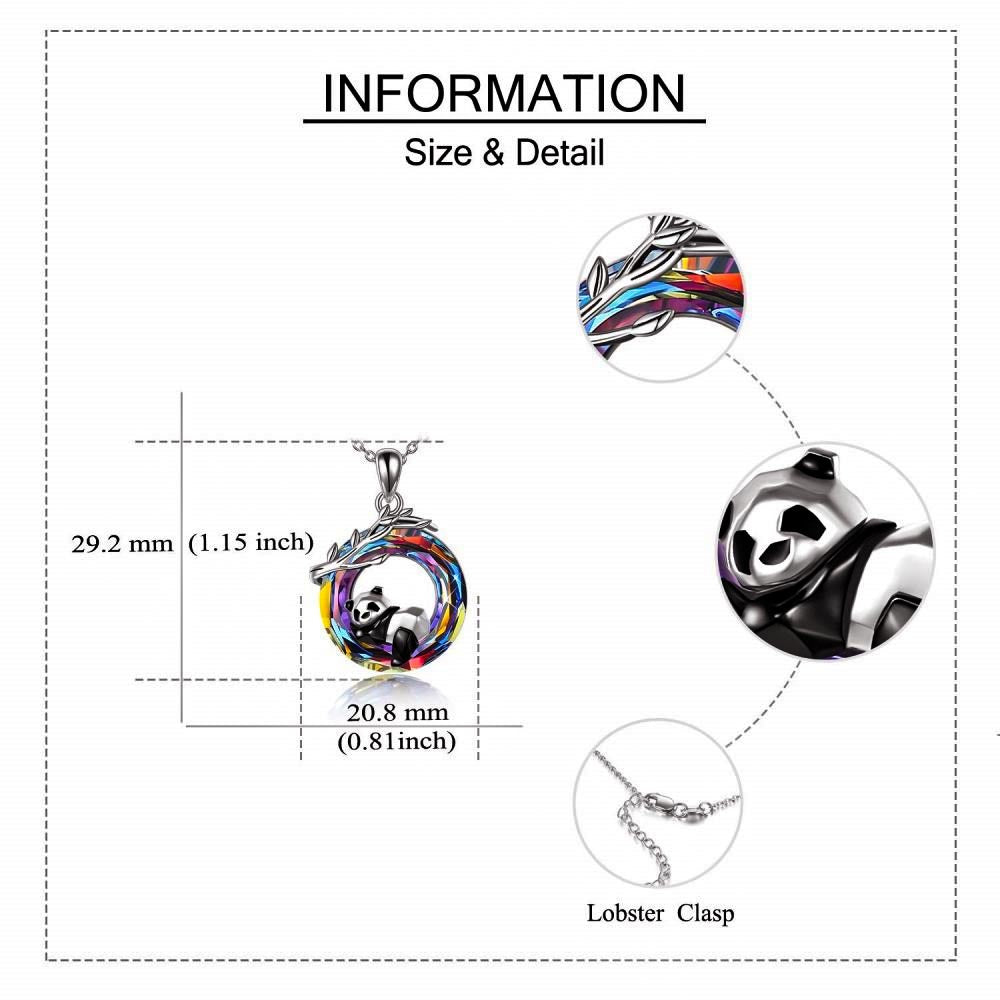 S925 Panda Crystal Necklace