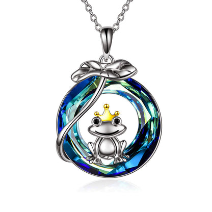 S925 Frog Crystal Necklace