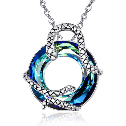 S925 Snake Crystal Necklace