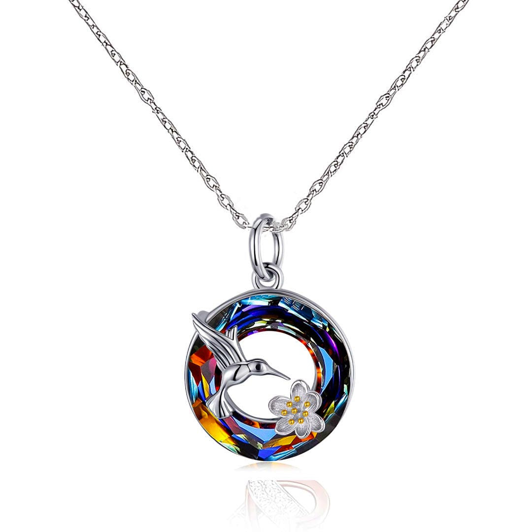 S925 Hummingbird Crystal Necklace