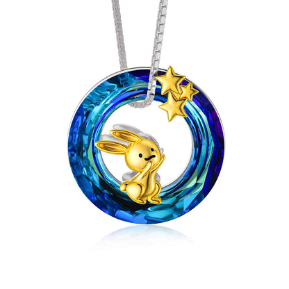 S925 Bunny Crystal Necklace