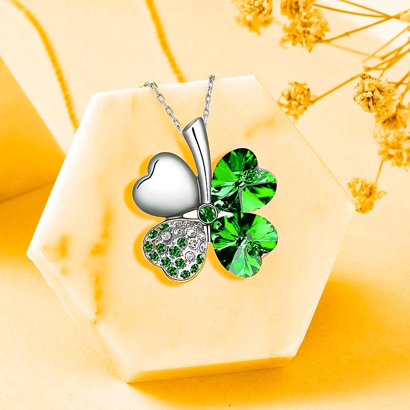 S925 Clover Crystal Necklace