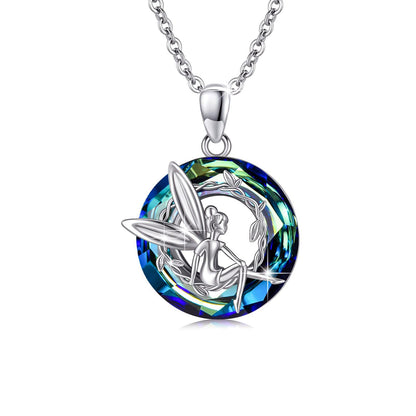 S925 Elf Fairy Crystal Necklace