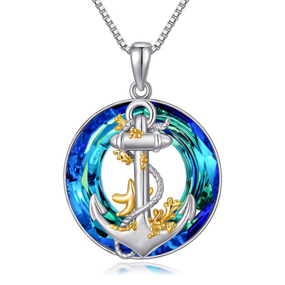 S925 AnchorCrystal Necklace