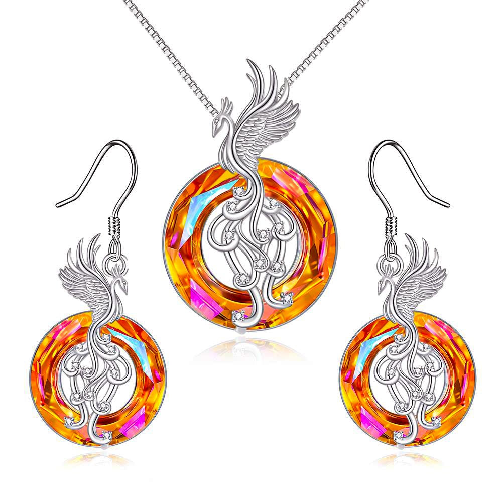 S925 Crystal Phoenix Necklace