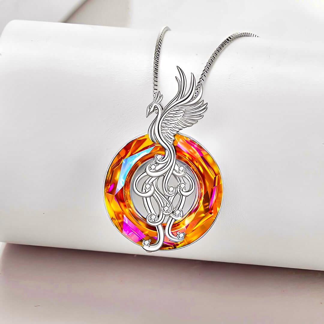 S925 Crystal Phoenix Necklace