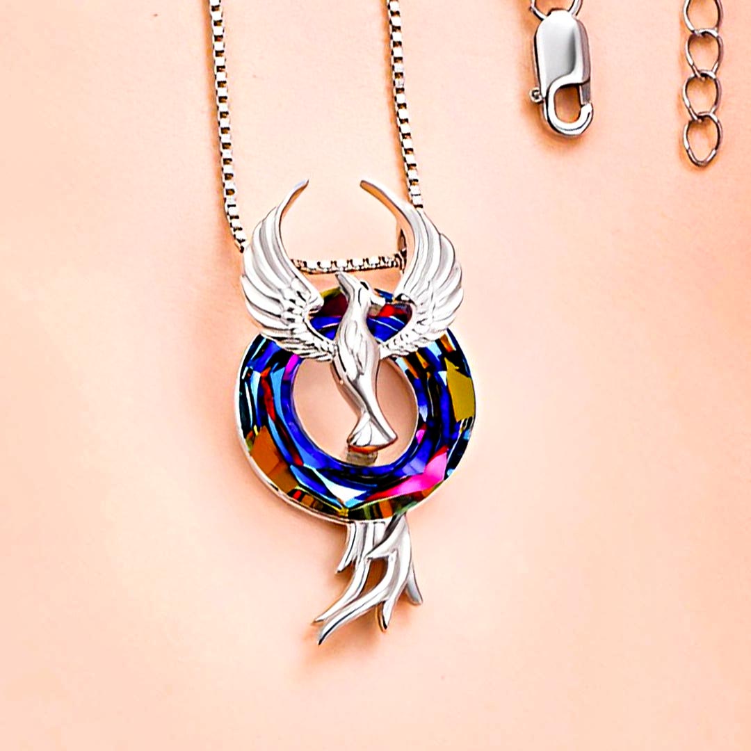 S925 Crystal Phoenix Necklace