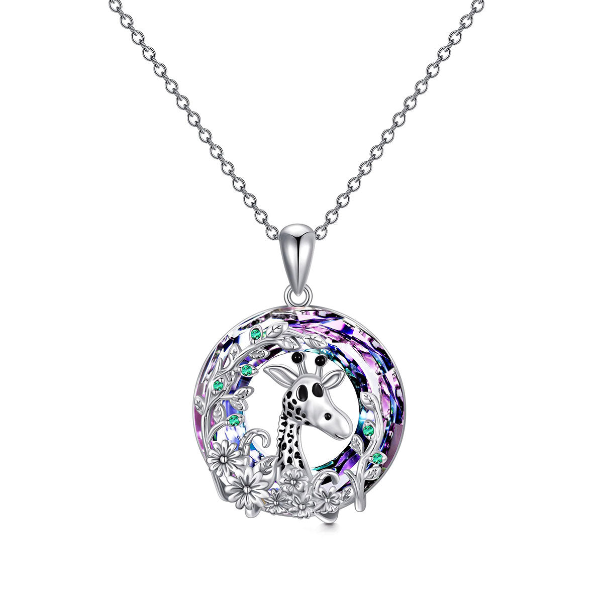 S925 Giraffe Crystal Necklace