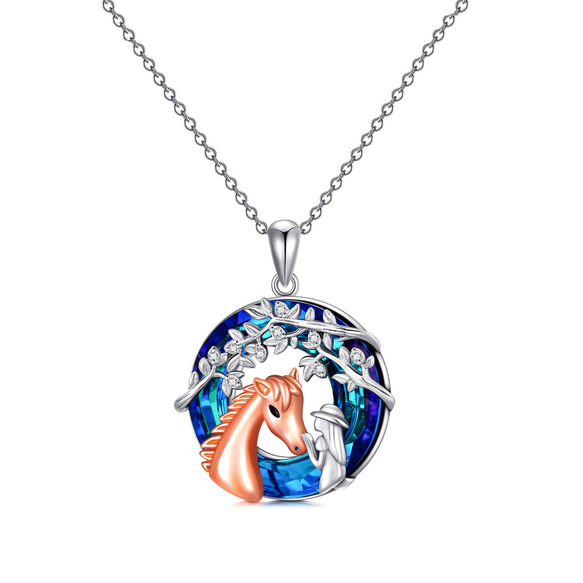 S925 Horse Crystal Necklace