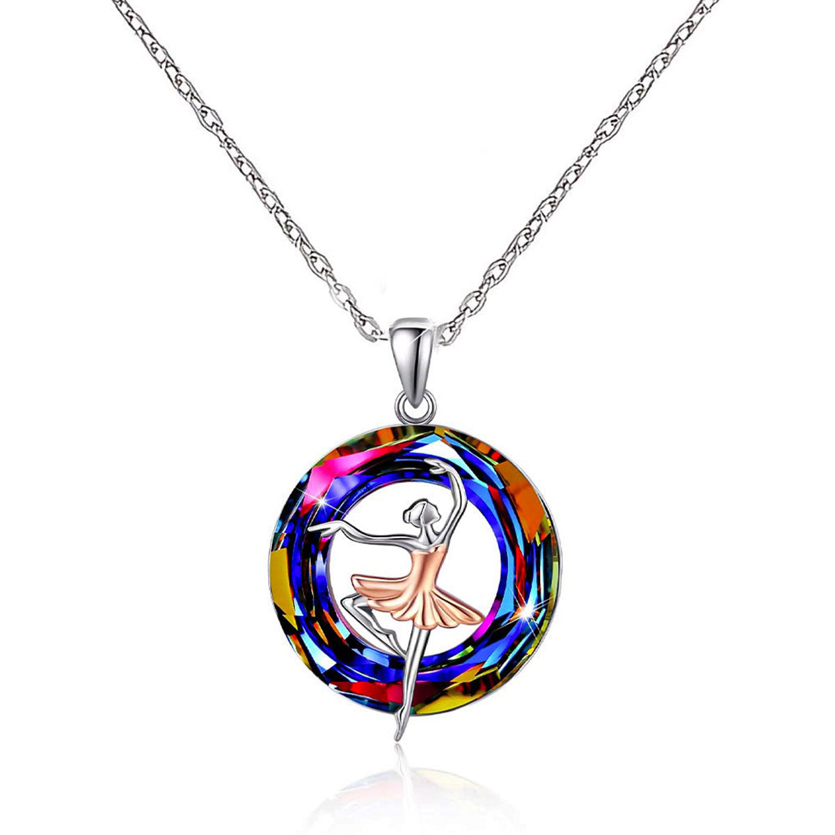 S925 Dancer Crystal Necklace