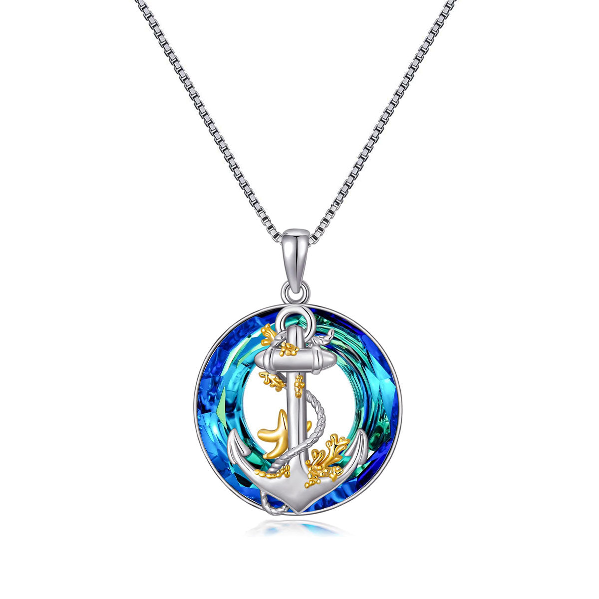 S925 AnchorCrystal Necklace