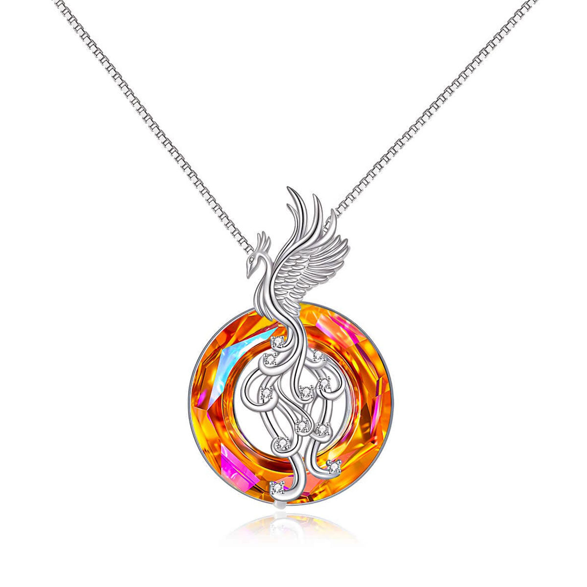 S925 Crystal Phoenix Necklace