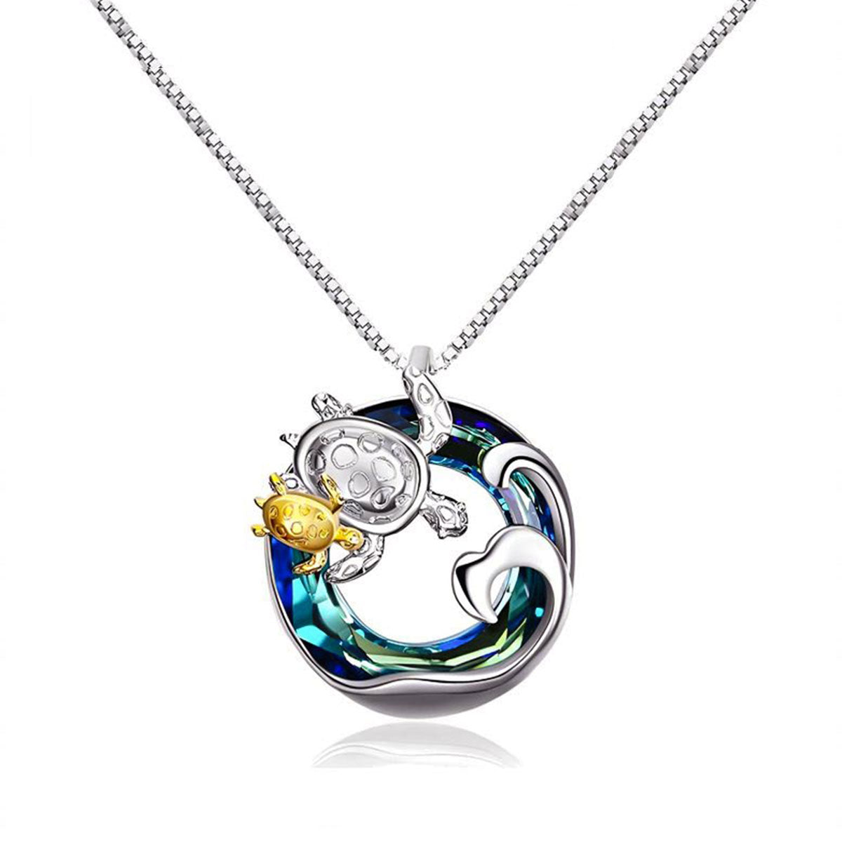 S925 Turtle Crystal Necklace